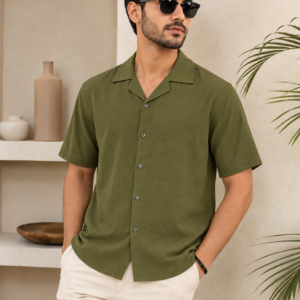 Cuban premium Shirt Olive